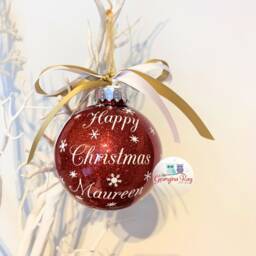 Personalised Christmas Bauble, Gift, Merry 2024 Ornament, Keepsake, Ornament, Decoration - thumbnail 4