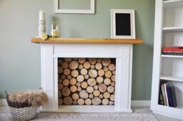 Handmade Wooden Fireplace Mantel - Original Farmhouse & Hampton Home Decor - thumbnail 1
