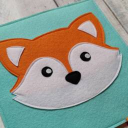 Felt Fox Quiet Book Page Montessori Peek-A-Boo Toy - thumbnail 3