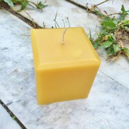 Natural Beeswax Square Pillar Candle 3In X - thumbnail 3