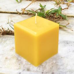 Natural Beeswax Square Pillar Candle 3In X - thumbnail 2