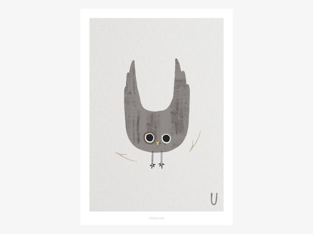 Poster Mural/Abc Kids U Poster, Animal Alphabet, Letters, Children's Room Wall Decoration Room, Art Print, As A Gift - image 1