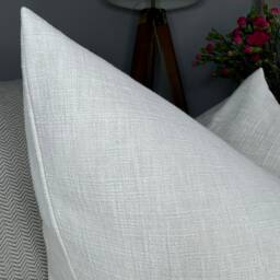 Cotton Blend Plain Ivory Cushion Cover For Sofa Or Chair, Perfect Living Room Pillow Everyday Use - thumbnail 4