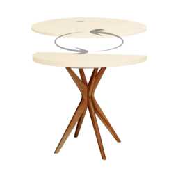 Half Round Extendable Dining Table Jubi Various Colors & Wood Stains - thumbnail 4