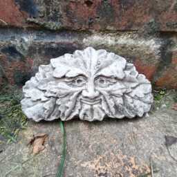 stone Garden Celtic Green Man Wall Plaque Ornament 3 Colours - thumbnail 2