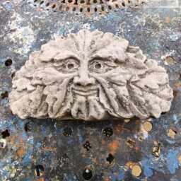 stone Garden Celtic Green Man Wall Plaque Ornament 3 Colours - thumbnail 3
