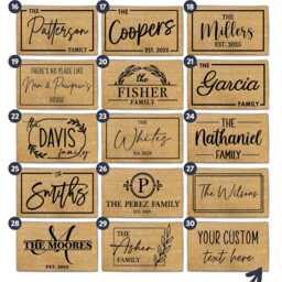 Custom Family Name Doormat - New Home Gift Personalized Collection With Surname Coir - thumbnail 3