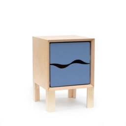 Modern Birch Plywood Nightstand Nordic Bedside Table With 2 Drawers - thumbnail 4