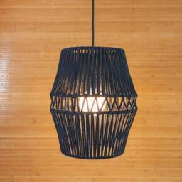 Handmade Macrame Lamp Shade, Bohemian Chandelier Lighting - thumbnail 2