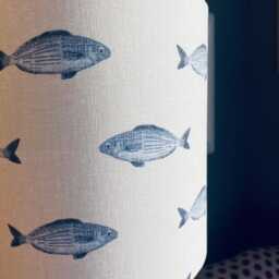 Handmade Coastal Drum Lampshade Cosy Cottage Style - thumbnail 2