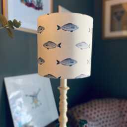 Handmade Coastal Drum Lampshade Cosy Cottage Style - thumbnail 3