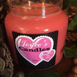 Cranberry Chutney, Hand Made, Poured, All Natural, 100% Soy Candle in Apothecary Jar With Glass Dome Lid - thumbnail 3