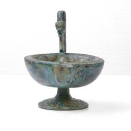 Roman Oil Lamp - Happy New Year - Annum Novum Faustum Felicem Reenactment Archaeologist Gift Handmade in Europe The Ancient Home - thumbnail 4
