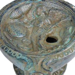 Roman Oil Lamp - Happy New Year - Annum Novum Faustum Felicem Reenactment Archaeologist Gift Handmade in Europe The Ancient Home - thumbnail 2