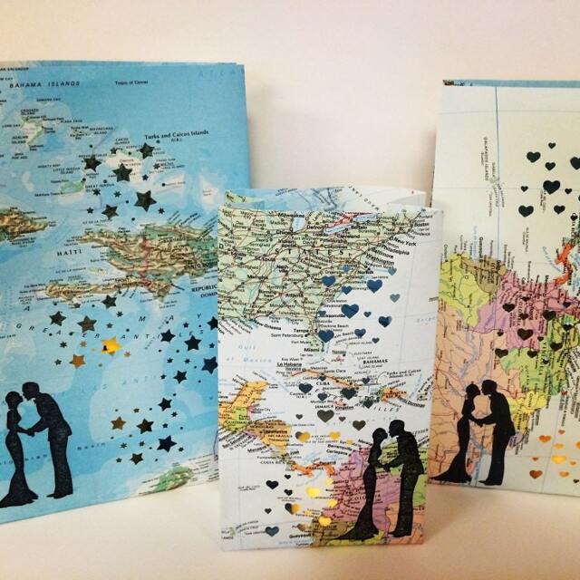 15 Map Luminaries, Travel Wedding Decor, Wedding, Bon Voyage, World Map, Luminary Bags, Destination Wedding - image 1