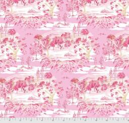 Pink Toile Crib Sheet Hot Cotton Baby Bedding - thumbnail 2