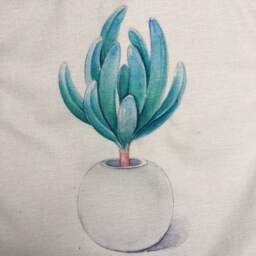 Succulent Cactus Pillow Cover - Throw Floral Cover- Christmas Gift - thumbnail 2