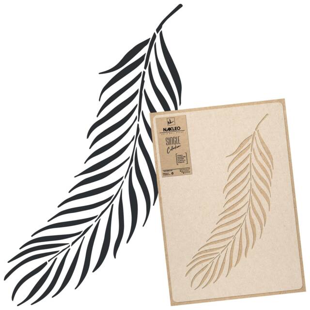 Tropical Leaf Wall Stencil Reusable Plastic Template For Diy Decor - image 1