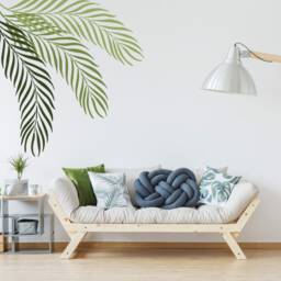 Tropical Leaf Wall Stencil Reusable Plastic Template For Diy Decor - thumbnail 2