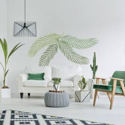 Tropical Leaf Wall Stencil Reusable Plastic Template For Diy Decor - thumbnail 3