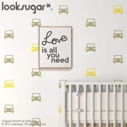 Car Wall Stickers - Nursery D??cor Baby Decal With Wallpaper Or Stencil Effect Decals Lswp-Ap0026Tf-Np - thumbnail 3