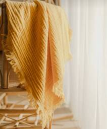 Yellow Muslin Blanket, Soft Swaddle 4 Layered Muslin, Cotton Gift Baby Blanket - thumbnail 1