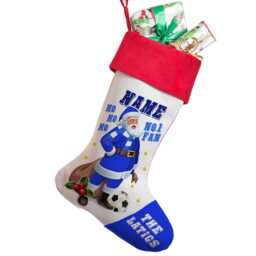 Personalised Wigan Football Christmas Stocking Father Xmas Santa Sack Bag Festive Hanging Treat Sock Toys Kids Footie Fans Efxs78 - thumbnail 3