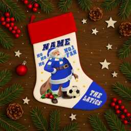Personalised Wigan Football Christmas Stocking Father Xmas Santa Sack Bag Festive Hanging Treat Sock Toys Kids Footie Fans Efxs78 - thumbnail 2