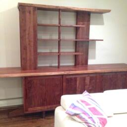 Natural Edge Walnut Storage Cabinet - thumbnail 3