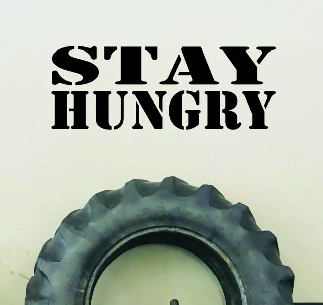 Gym Decor Ideas, Design, Wall Decal, Fitness Stay Hungry Wall Sticker - image 1