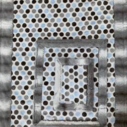 All Dotted Up I Minky Baby Blanket - Gray, White, Blue - thumbnail 3