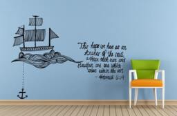 Hebrews 619 Hope Anchor Bible Verse Quote Saying Citation Words Ship Sea Wall Room Vinyl Mural Art Decor Decal Sticker L1624 - thumbnail 1