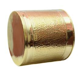 Brass Planter - Hammered Design Plant Container Flower Pot - Planter For Living Room - thumbnail 3
