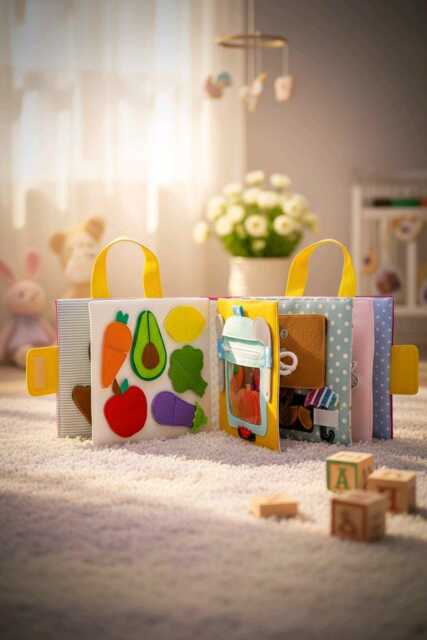 Toddler Quiet Book Montessori Waldorf Toy, Felt Activity Book - image 1