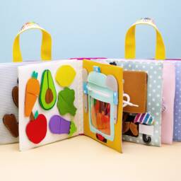 Toddler Quiet Book Montessori Waldorf Toy, Felt Activity Book - thumbnail 2