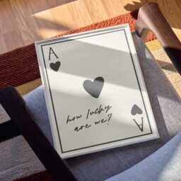 Ace Of Hearts Print - How Lucky Are We Typography Wall Art Anniversary Gift - thumbnail 3