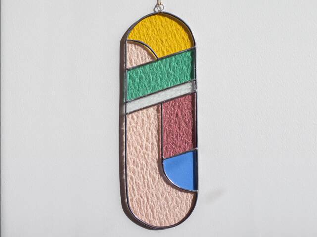 Modern Stained Glass Suncatcher, Window Decoration, Wall Hanging - image 1