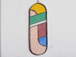 Modern Stained Glass Suncatcher, Window Decoration, Wall Hanging
