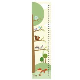 Canvas Growth Chart Owls Boys Nature Forest Kids Bedroom Baby Nursery Wall Art - thumbnail 2