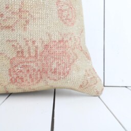 Vintage Turkish Kilim Pillow Cover, Bohemian Accent - 16x16 - thumbnail 2