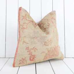 Vintage Turkish Kilim Pillow Cover, Bohemian Accent - 16x16 - thumbnail 3