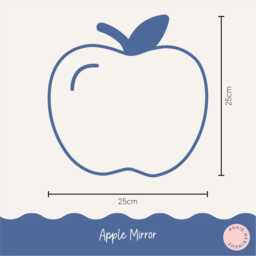 Apple Shatterproof Mirror - Perfect Gift For Bedroom & Nursery Fruit - thumbnail 4