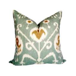 Ikat Pillow Cover, Magnolia Home Java Spa Aqua, 20 - thumbnail 1