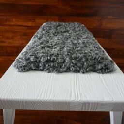 White Oak Bench Swedish Gotland Sheepskin Upholstered, Minimalist Design - thumbnail 3