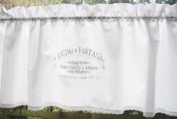 Curtain Shabby Chic Cucina Fantasia Kitchen Sheer Curtain White Country House Bistro Italy - thumbnail 1