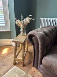 Rustic Stool - Handmade From Reclaimed Wood- Farmhouse Side Table Milking Stool- Merryoak