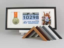 Marathon Medal Display Frame - Fits Bib 21x15cm & 7x5 Photo Real Wood Manchester 2026 - thumbnail 1
