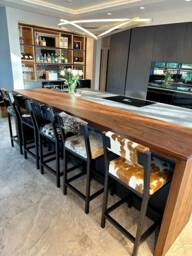 Cowhide Bar Stool - Counter With Backs - Priced Per Stool - Fpbk