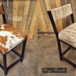 Cowhide Bar Stool - Counter With Backs - Priced Per Stool - Fpbk - thumbnail 4