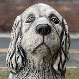 Concrete Cocker Spaniel Sculpture Garden Pet Memorial Decor Outdoor Stone Dog Figurine Handmade Ornament Cement Puppy Statue Art - thumbnail 2